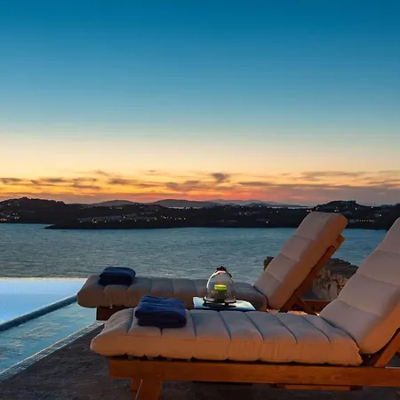 Excellent Mykonos Psarrou Omega 5 Bedrooms Stunning Sea Views Psarrou * Mykonos Town