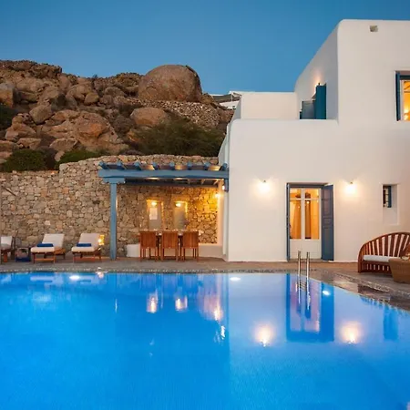 Excellent Mykonos Psarrou Omega 5 Bedrooms Stunning Sea Views Psarrou Villa Mykonos Town