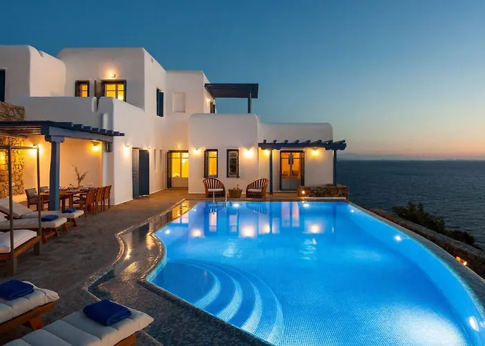Excellent Mykonos Psarrou Omega 5 Bedrooms Stunning Sea Views Psarrou Villa