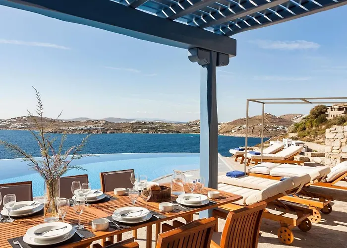 Villa Excellent Mykonos Psarrou Omega 5 Bedrooms Stunning Sea Views Psarrou Mykonos Town