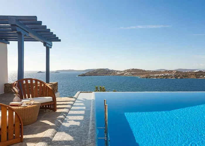 Villa Excellent Mykonos Psarrou Omega 5 Bedrooms Stunning Sea Views Psarrou Mykonos Town