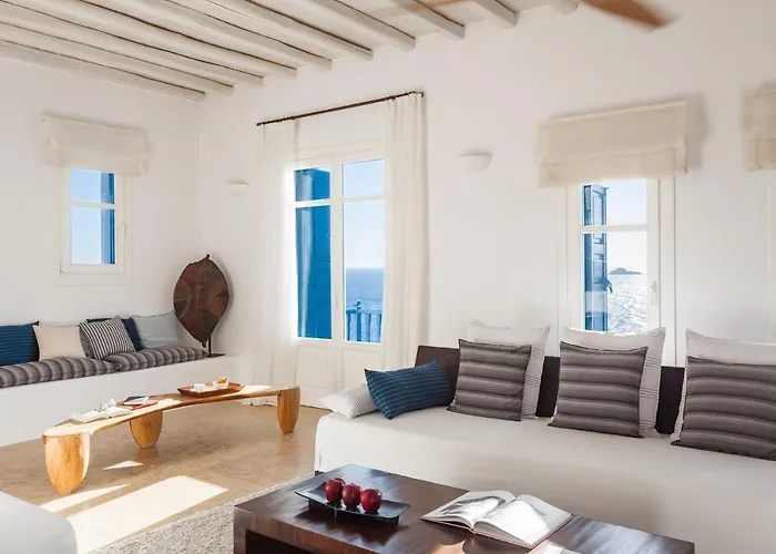 Villa Excellent Mykonos Psarrou Omega 5 Bedrooms Stunning Sea Views Psarrou Mykonos Town