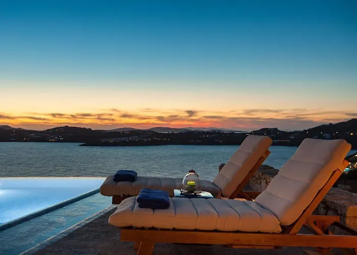 Excellent Mykonos Psarrou Omega 5 Bedrooms Stunning Sea Views Psarrou * Mykonos Town