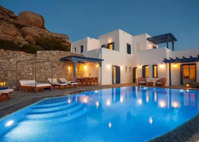 Excellent Mykonos Psarrou Omega 5 Bedrooms Stunning Sea Views Psarrou
