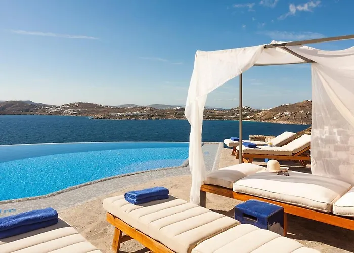 Excellent Mykonos Psarrou Omega 5 Bedrooms Stunning Sea Views Psarrou * Mykonos Town