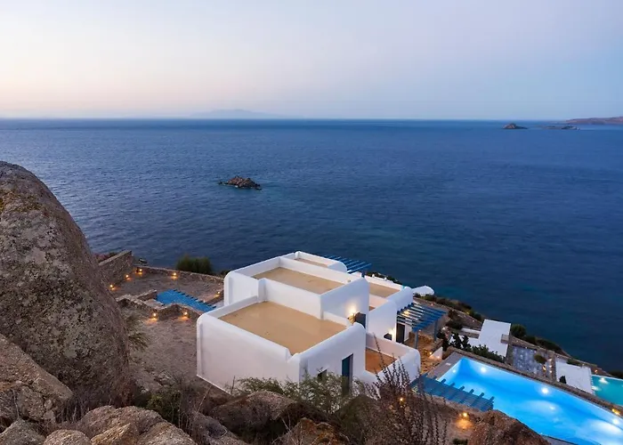 Excellent Mykonos Psarrou Omega 5 Bedrooms Stunning Sea Views Psarrou Villa