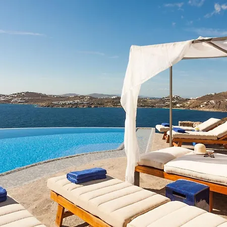 Excellent Mykonos Psarrou Omega 5 Bedrooms Stunning Sea Views Psarrou וילה Mykonos Town