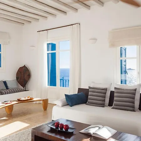 Excellent Mykonos Psarrou Omega 5 Bedrooms Stunning Sea Views Psarrou Villa Mykonos Town